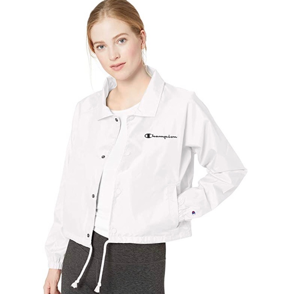Champion  Women’s White Cropped Windbreaker